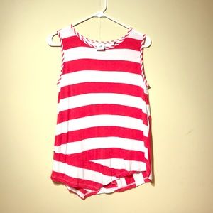 CAbi Red-White Striped Tank